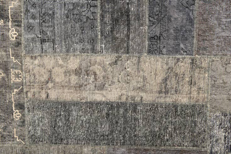 Detail image of 6' 2 x 9' Hand Knotted Ultra Vintage Persian Wool Rug