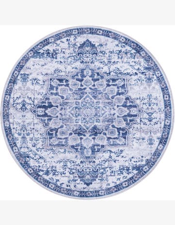 3' 3 x 3' 3 Washable Francesca Round Rug