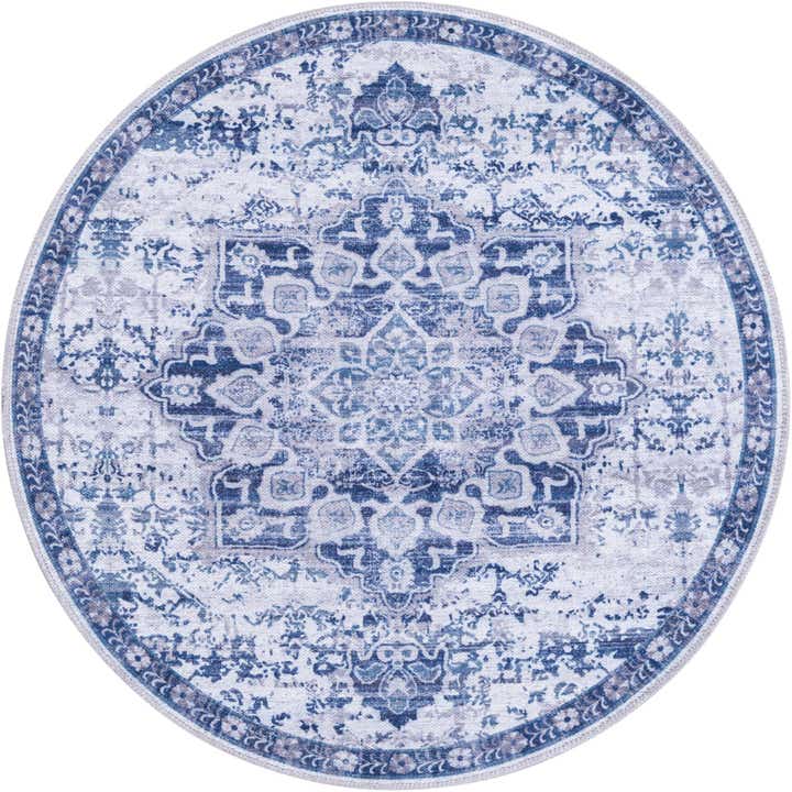 3' 3 x 3' 3 Washable Francesca Round Rug