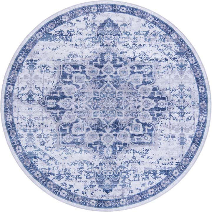 7' 10 x 7' 10 Washable Francesca Round Rug