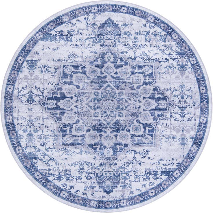 Detail image of 7' 10 x 7' 10 Washable Francesca Round Rug