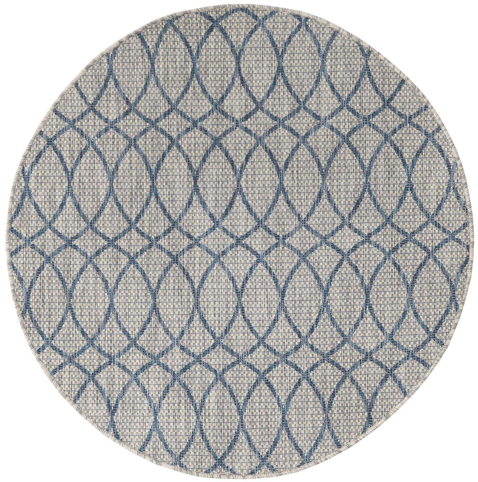 4' x 4' Easy-Clean Lattice Indoor / Outdoor Round Rug