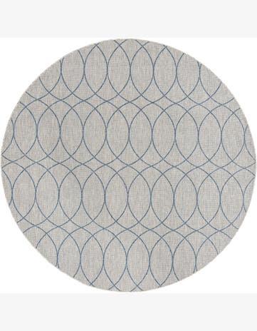 10' x 10' Easy-Clean Trellis Indoor / Outdoor Round Rug