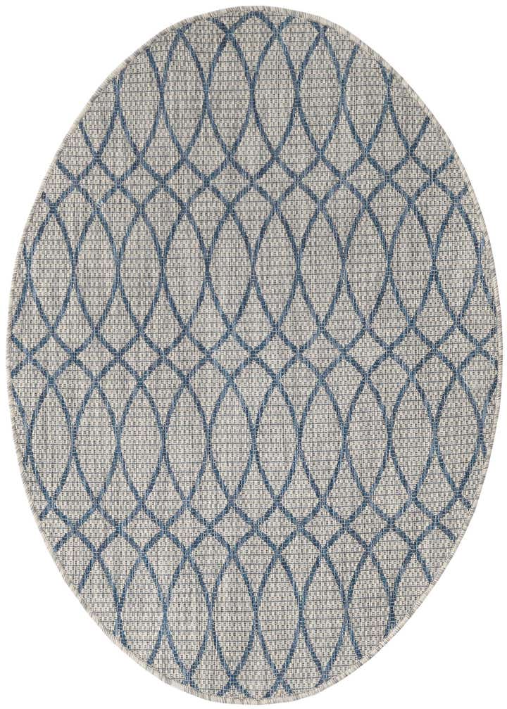4' x 4' Easy-Clean Trellis Indoor / Outdoor Round Rug
