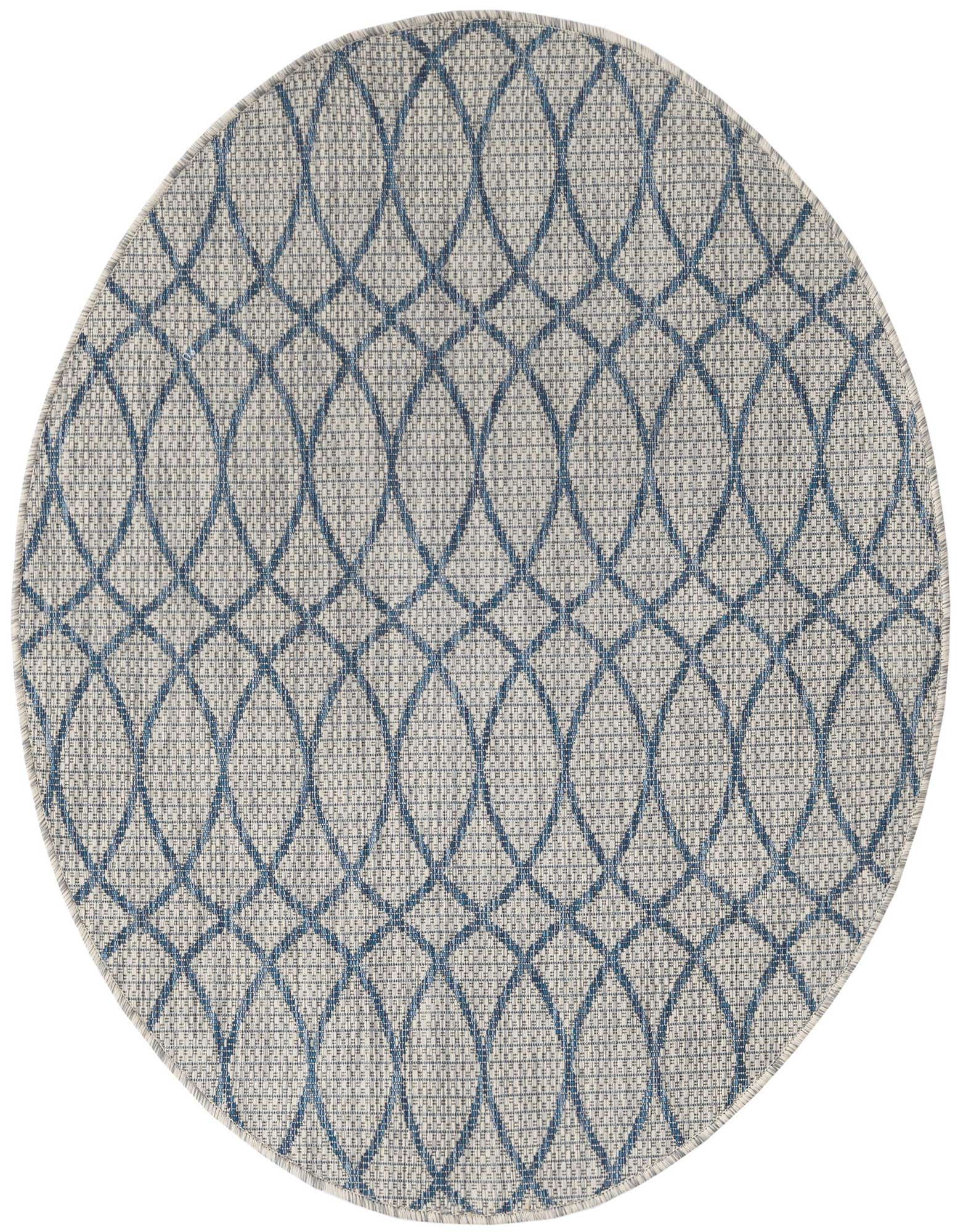 4' x 4' Easy-Clean Trellis Indoor / Outdoor Round Rug