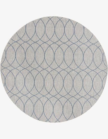 10' x 10' Easy-Clean Trellis Indoor / Outdoor Round Rug