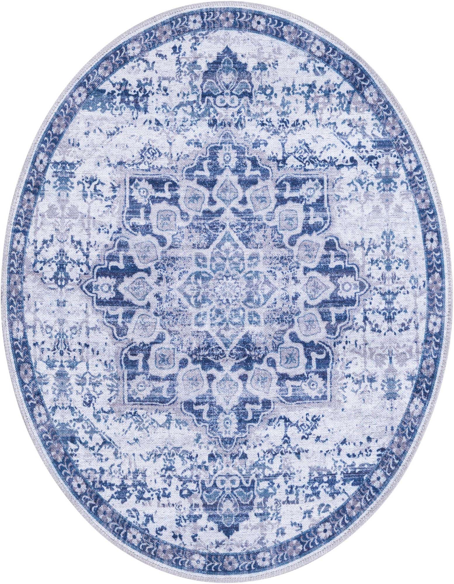 3' 3 x 3' 3 Washable Renaissance Round Rug