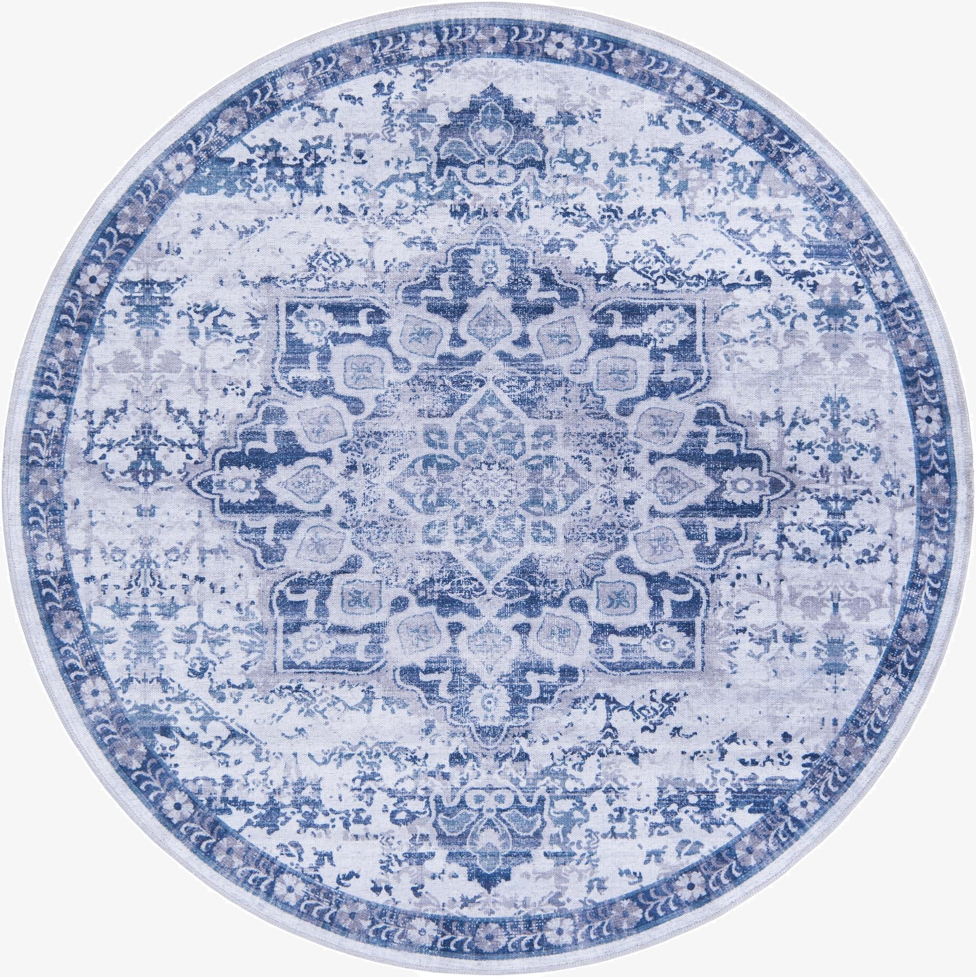 6' x 6'  Washable Renaissance Round Rug