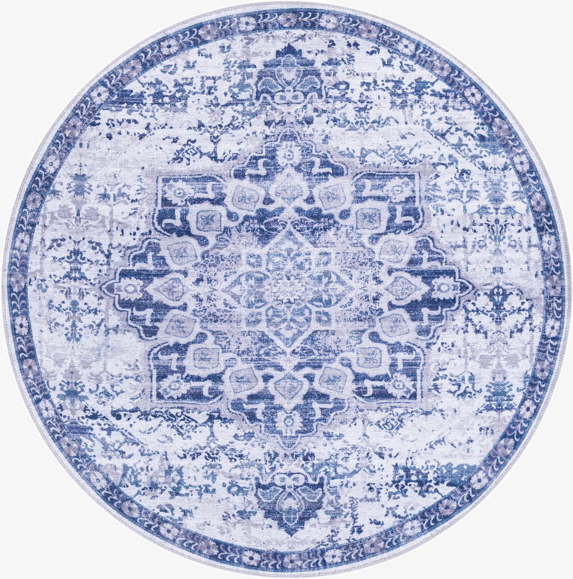 4' x 4'  Washable Renaissance Round Rug