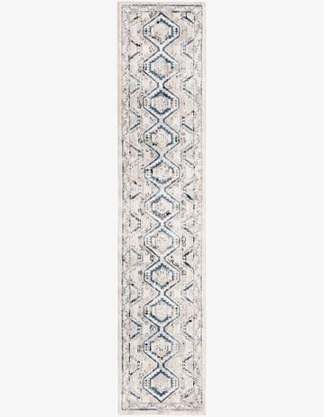 Gray Blue Charlotte Runner Rug