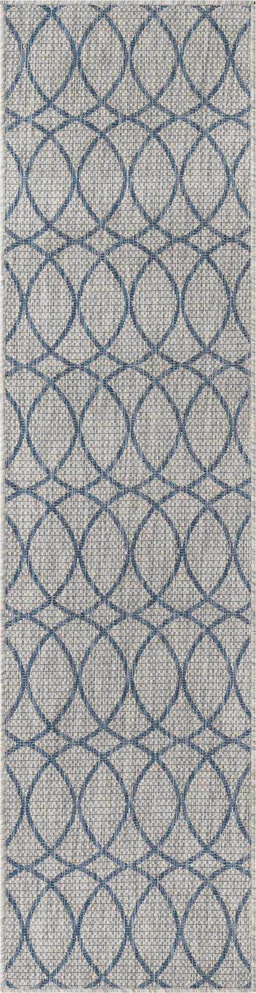 2' x 7' 10 Washable Lattice Indoor / Outdoor Runner Rug