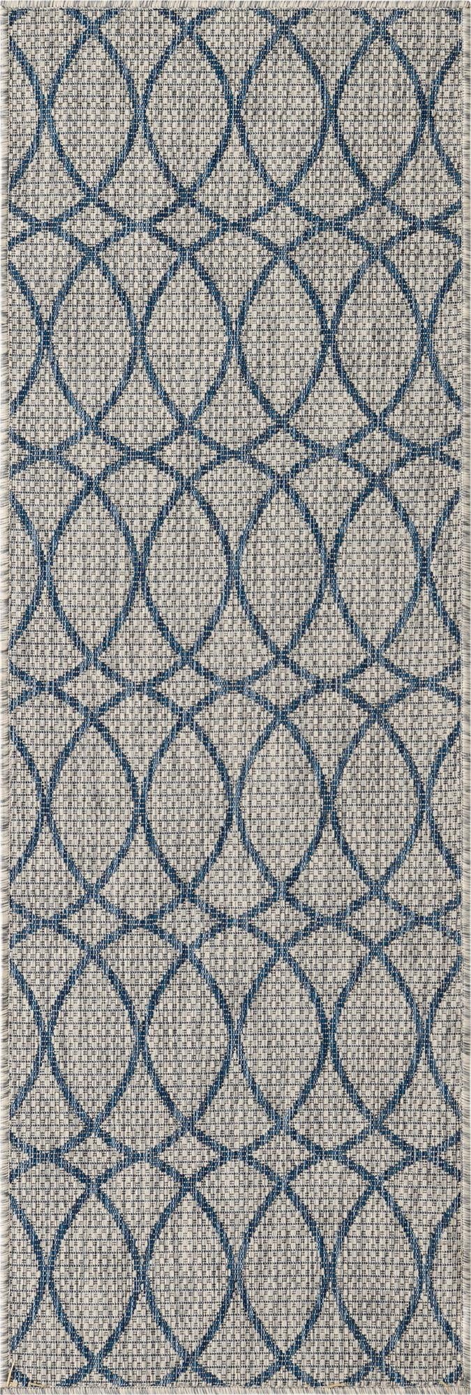 2' x 6'  Washable Trellis Indoor / Outdoor Runner Rug