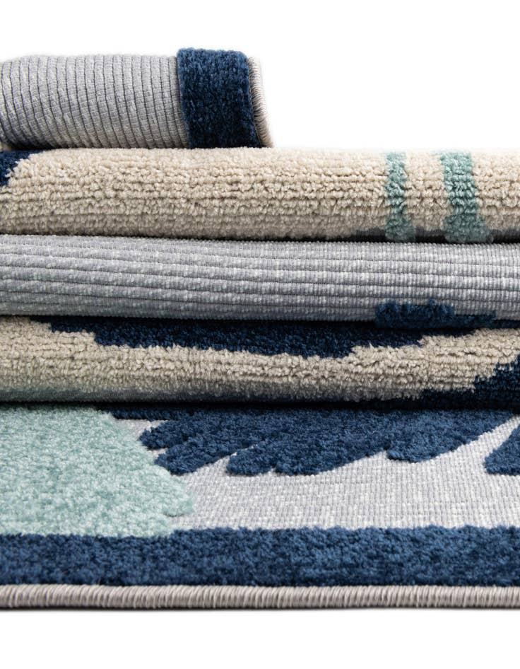 Detail image of 5' 3 x 5' 3  Washable Aruba Indoor / Outdoor Square Rug