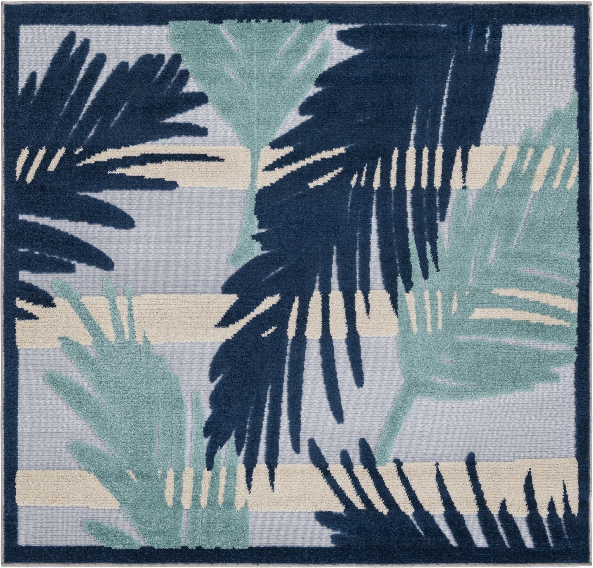 5' 3 x 5' 3  Washable Aruba Indoor / Outdoor Square Rug