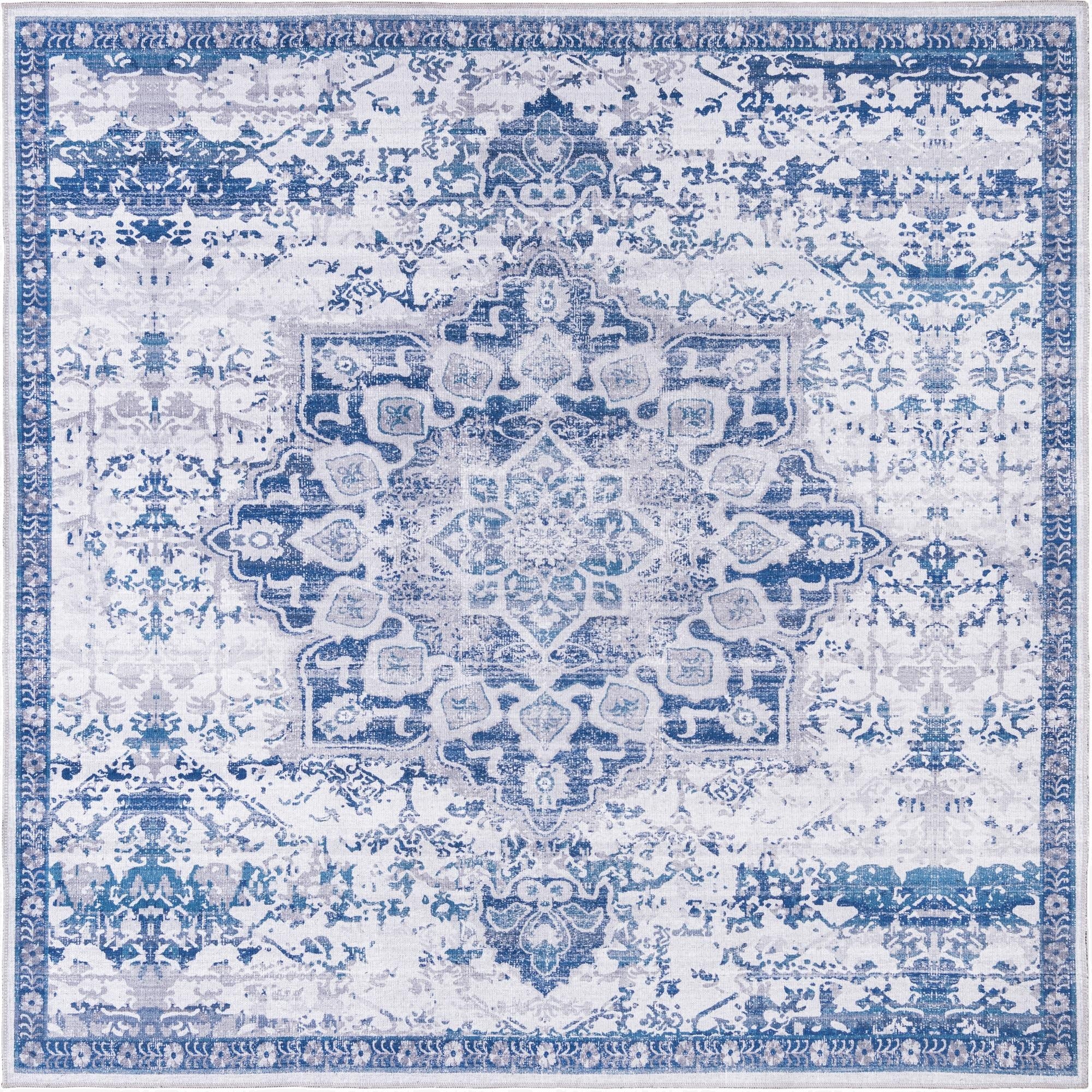 7' 10 x 7' 10 Washable Francesca Square Rug