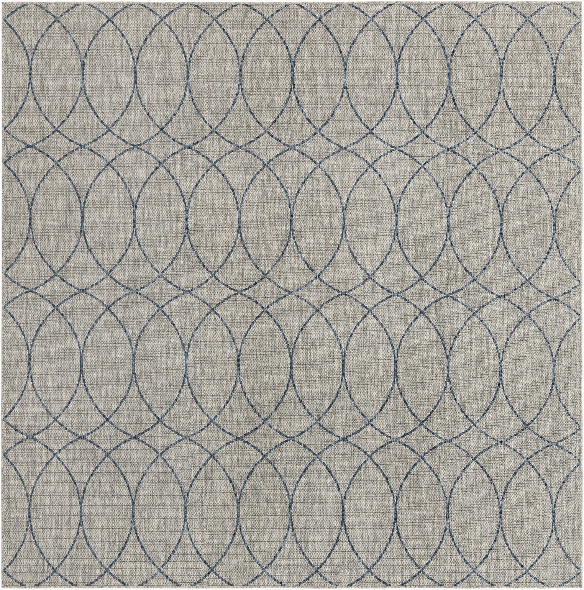 10' x 10' Washable Lattice Indoor / Outdoor Square Rug