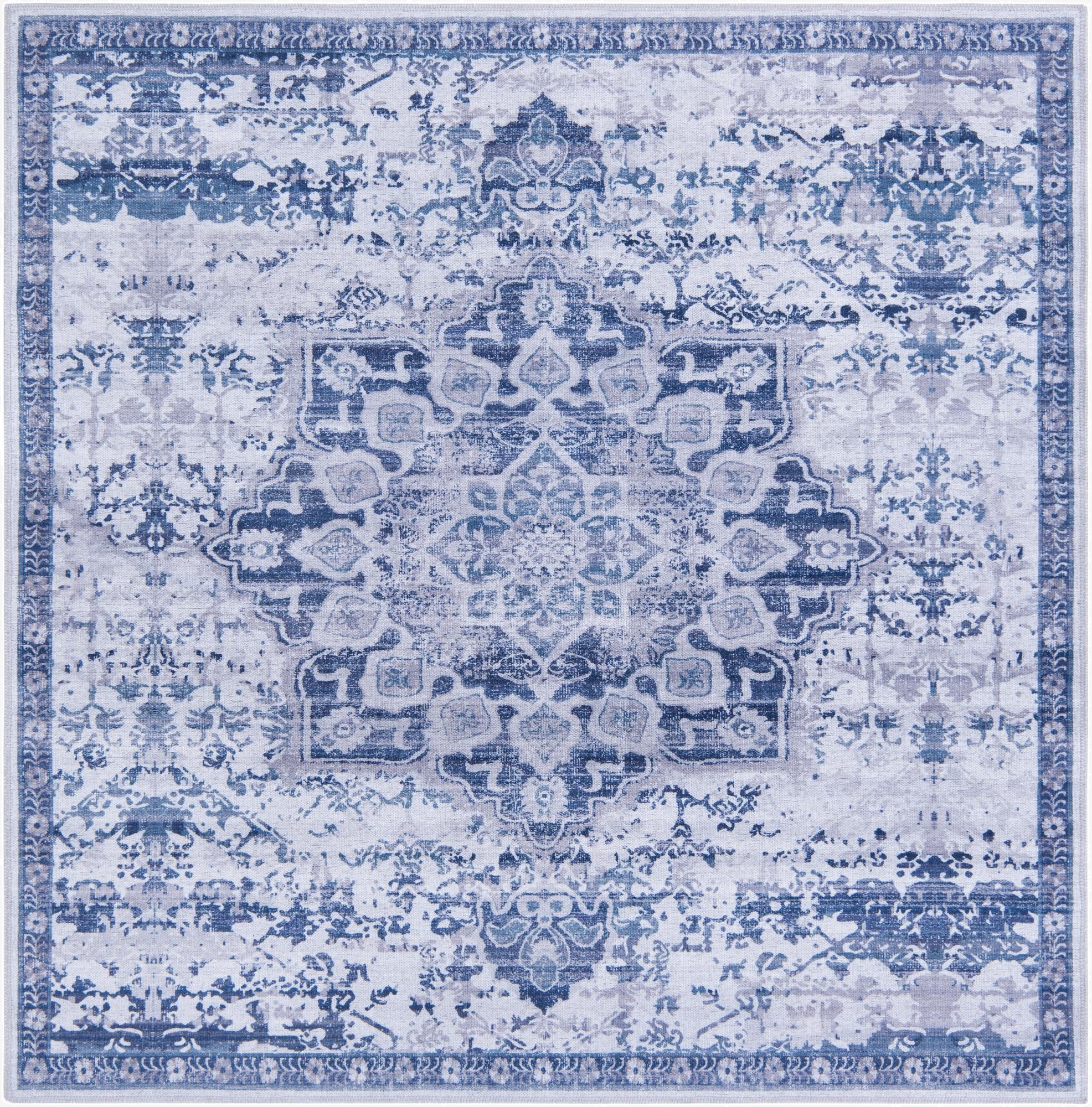 6' x 6'  Washable Renaissance Square Rug
