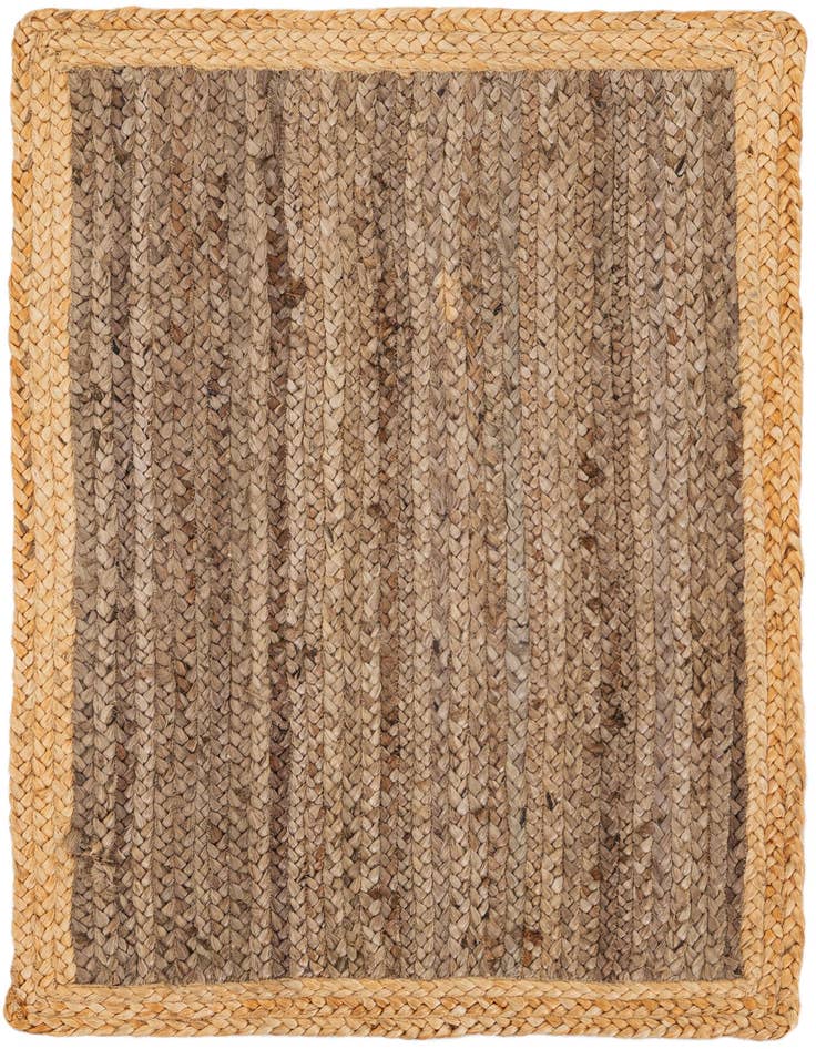 Detail image of 2' x 3' 1  Hand Braided Jute Rug