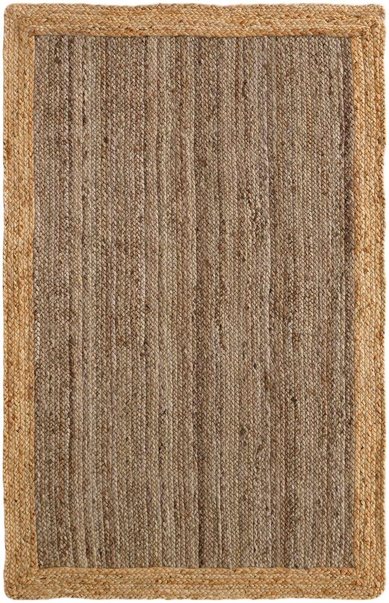 4' 1 x 6' 1 Handmade Braided Jute Rug