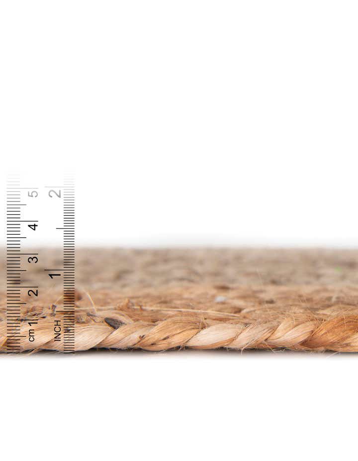 4' 1 x 6' 1 Handmade Braided Jute Rug