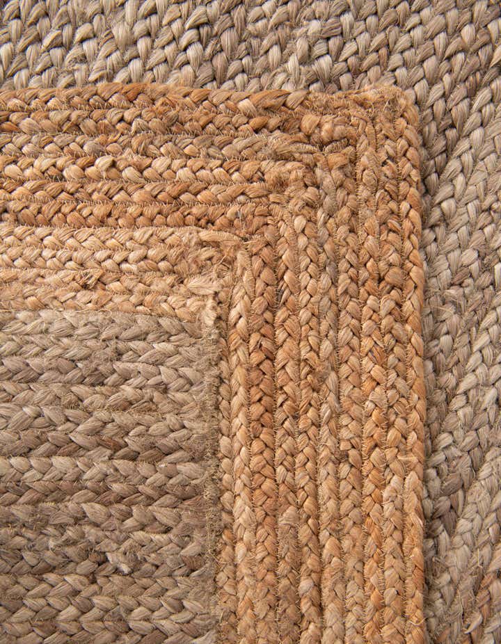 4' 1 x 6' 1 Handmade Braided Jute Rug