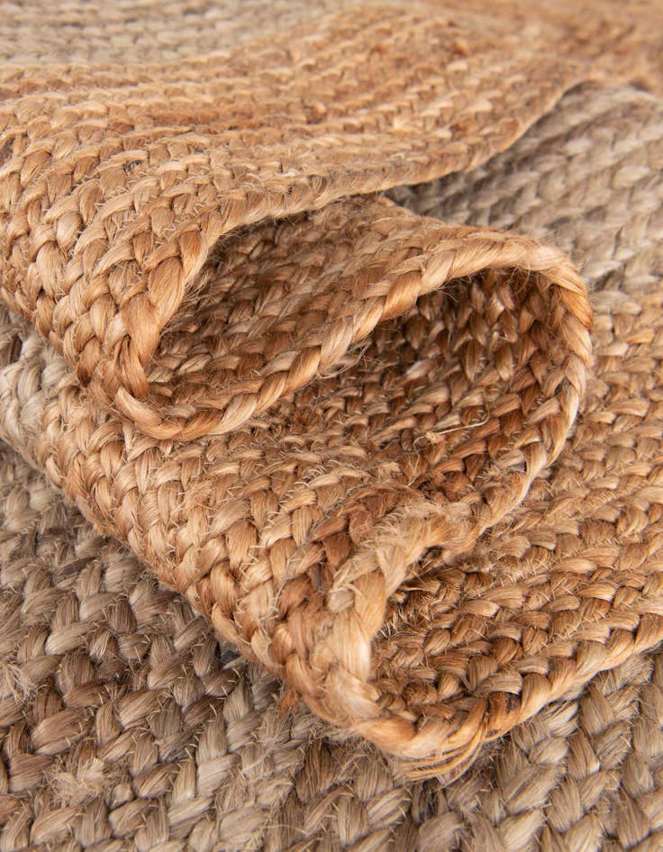Detail image of 4' 1 x 6' 1 Handmade Braided Jute Rug