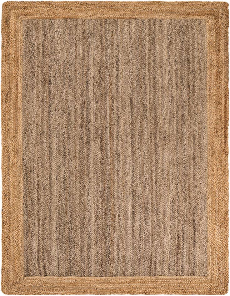 Detail image of 5' 3 x 8' Handmade Braided Jute Rug