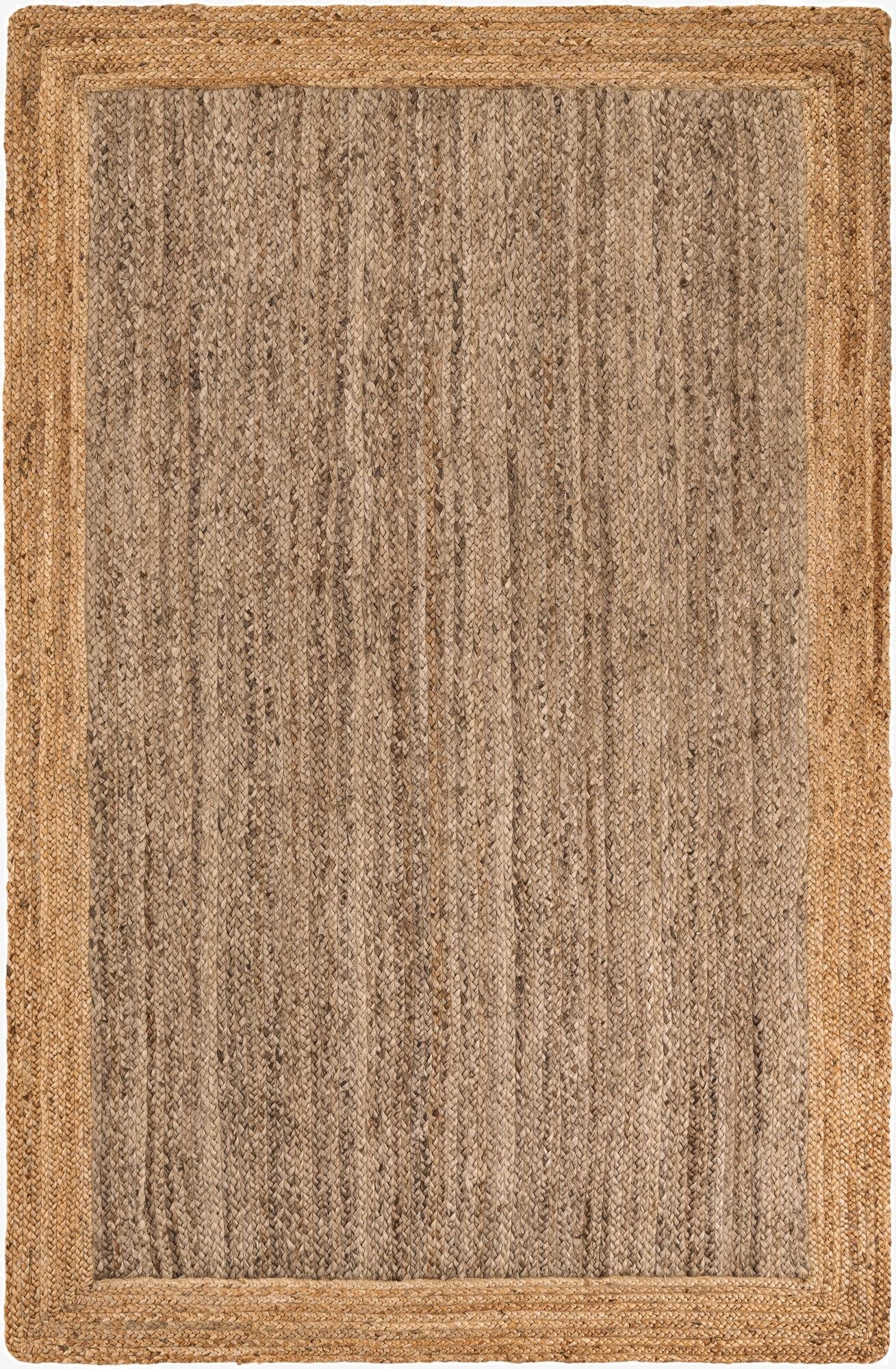 5' 3 x 8'  Hand Braided Jute Rug