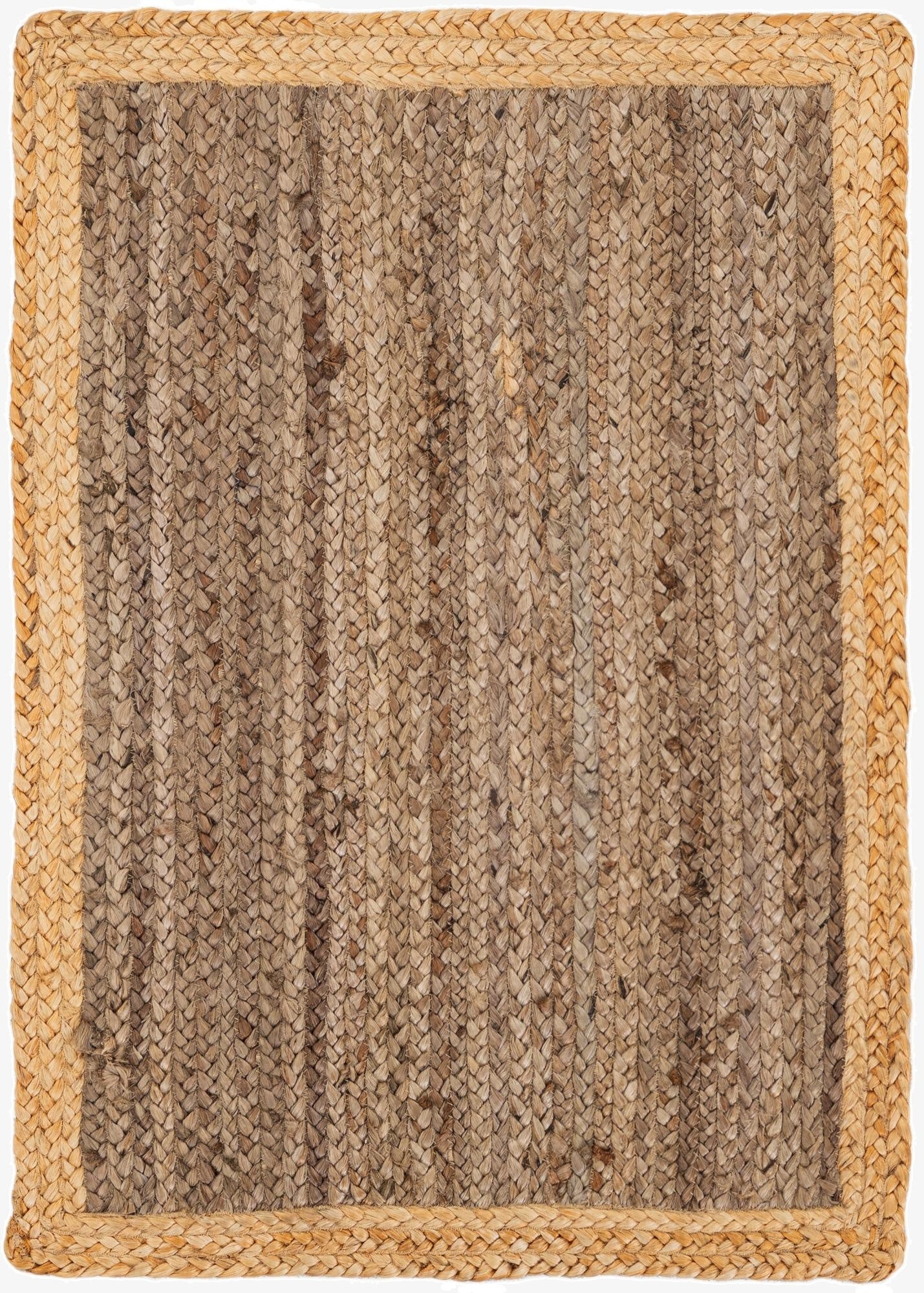 2' x 3' 1  Hand Braided Jute Rug