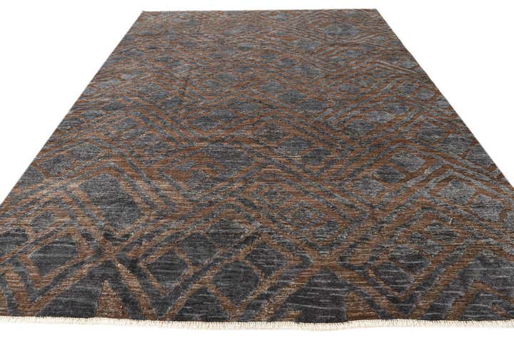 8' 2 x 12' 3 Hand Knotted Darya Wool Rug