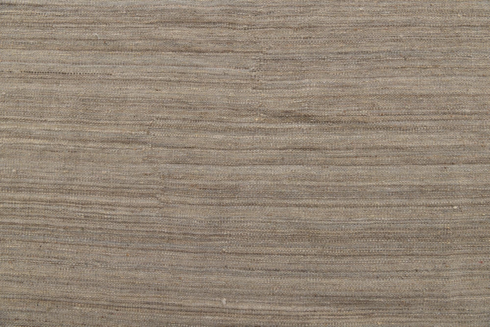 13' 8 x 16' Hand Woven Kilim Modern Wool Rug