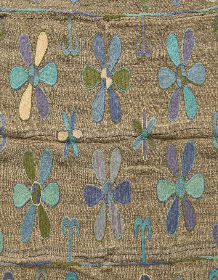 Detail image of 3' 9 x 5' 2  Hand Woven Kilim Suzani Wool Rug