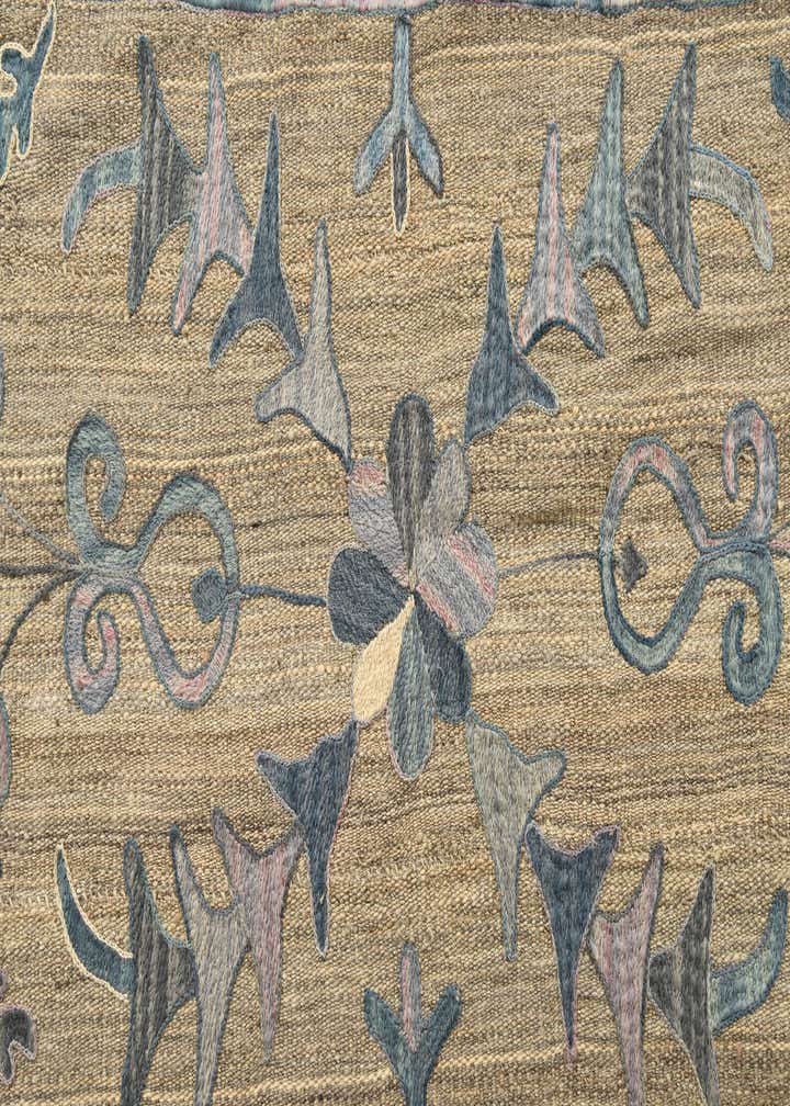 5' 2 x 6' 5 Hand Woven Kilim Suzani Wool Rug