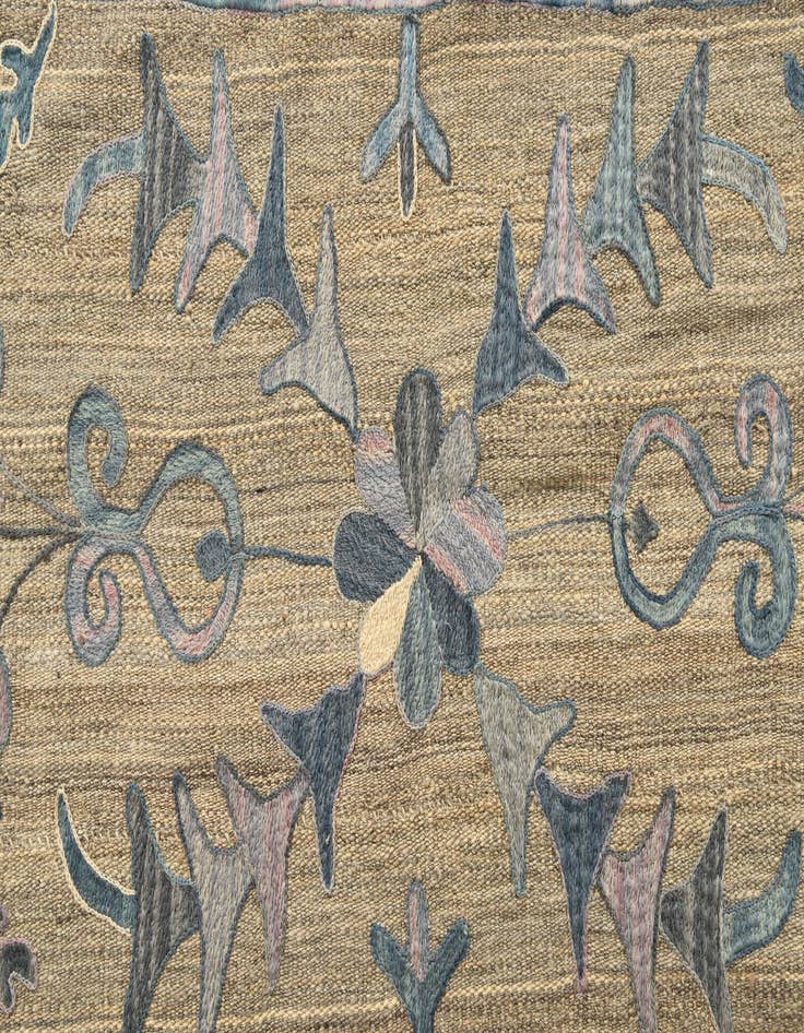 Detail image of 5' 2 x 6' 5  Hand Woven Kilim Suzani Wool Rug