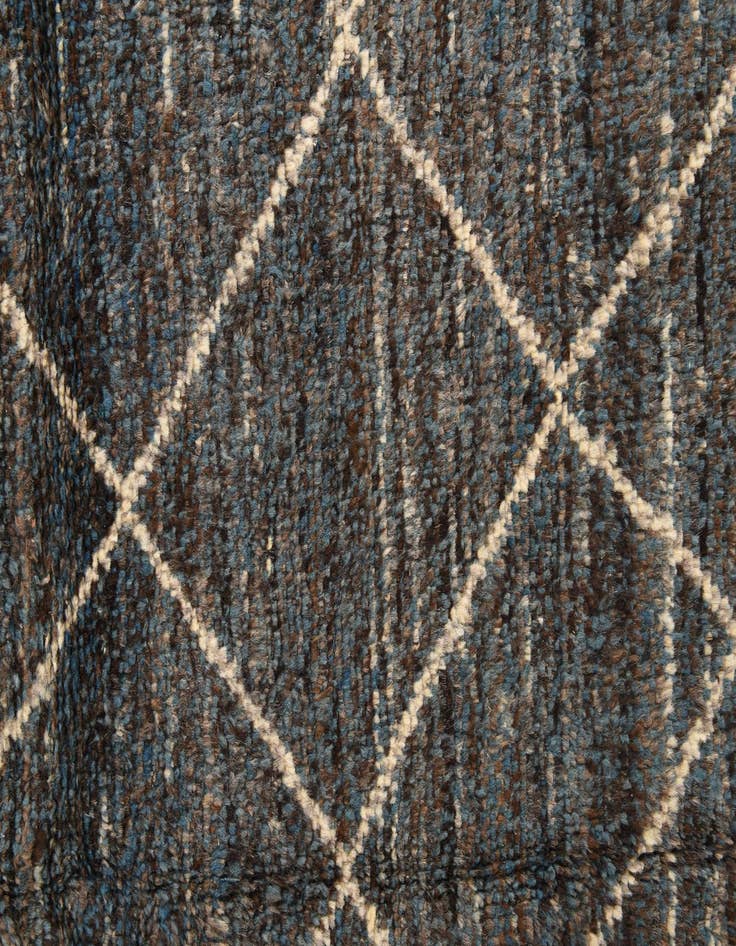 Detail image of 6' 2 x 9' 2  Hand Knotted Moroccan Wool Rug