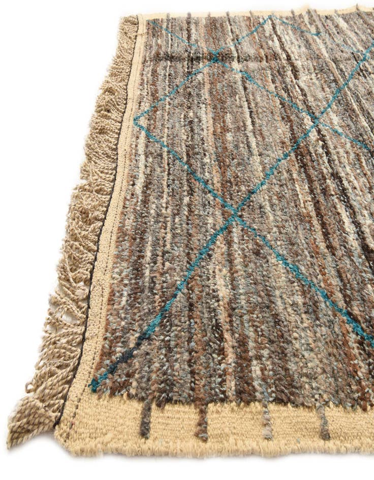 Detail image of 5' 3 x 8' 6  Hand Knotted Moroccan Wool Rug