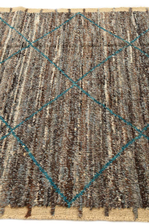 Detail image of 5' 3 x 8' 6 Hand Knotted Moroccan Wool Rug
