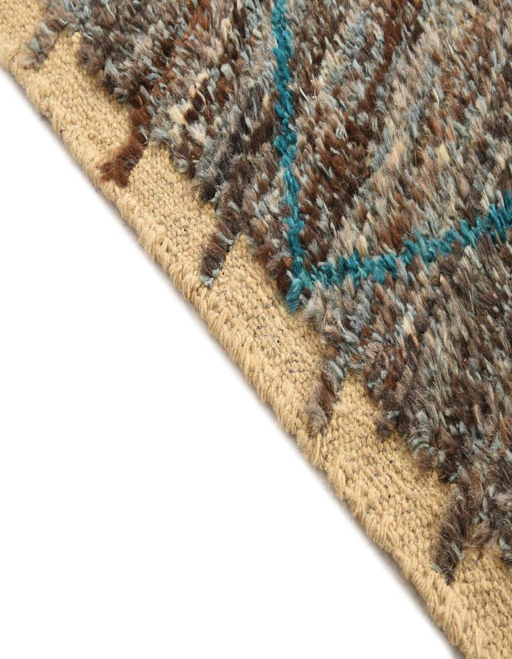 Detail image of 5' 3 x 8' 6 Hand Knotted Moroccan Wool Rug