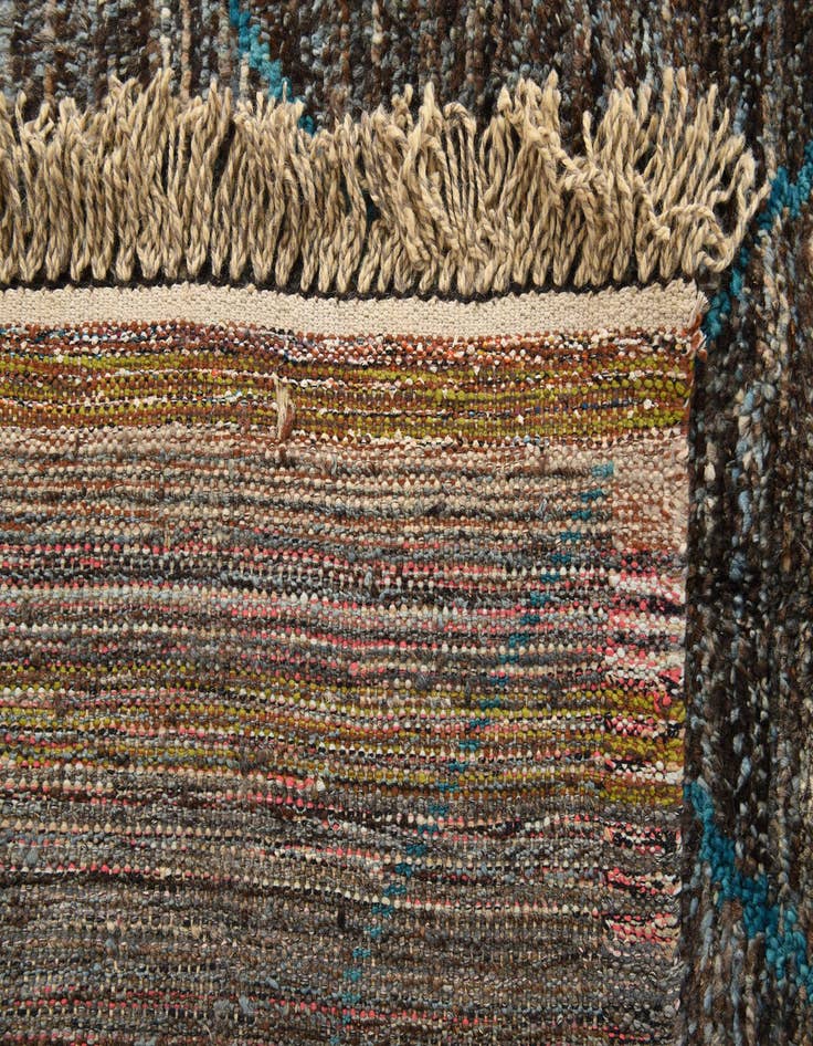 Detail image of 9' 10 x 14' 3  Hand Knotted Moroccan Wool Rug