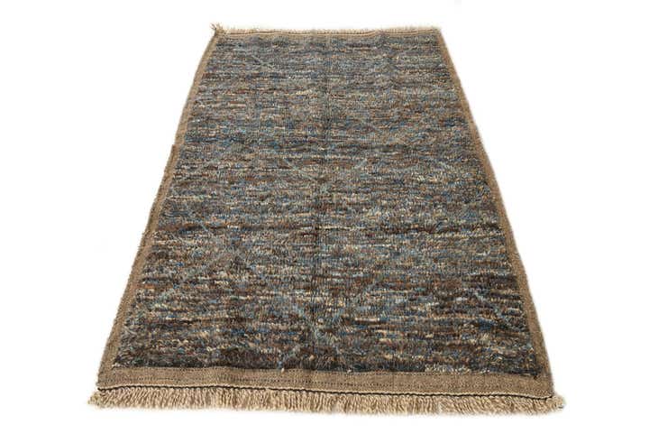 4' 2 x 6' 8 Hand Knotted Moroccan Wool Rug