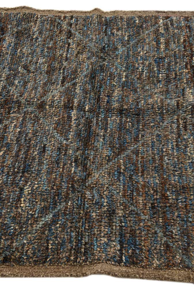 4' 2 x 6' 8 Hand Knotted Moroccan Wool Rug