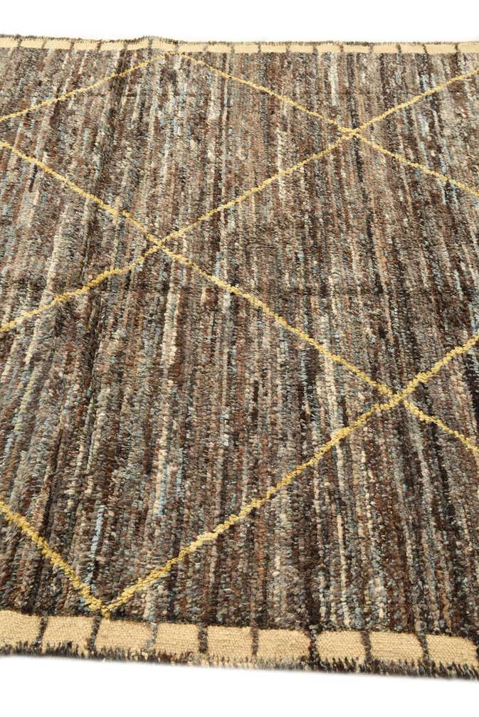 6' 3 x 9' 8 Hand Knotted Moroccan Wool Rug