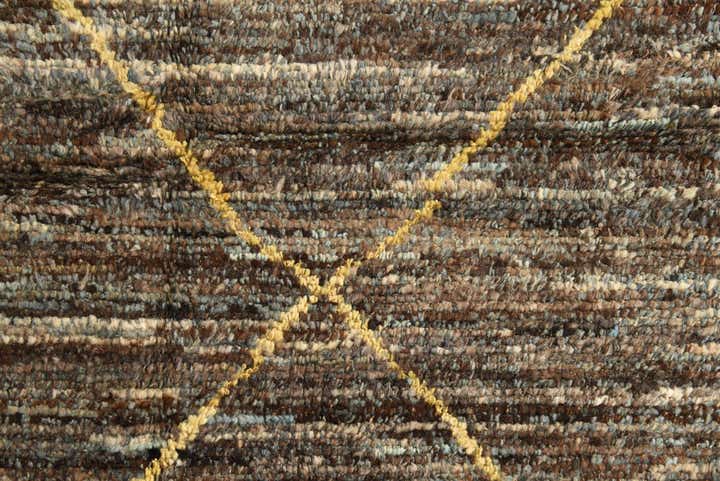 6' 3 x 9' 8 Hand Knotted Moroccan Wool Rug