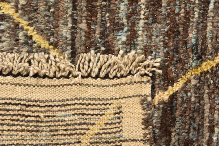6' 3 x 9' 8 Hand Knotted Moroccan Wool Rug