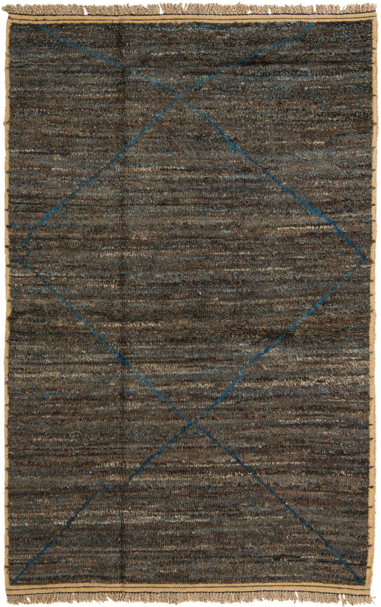5' 5 x 8' 7 Hand Knotted Moroccan Wool Rug