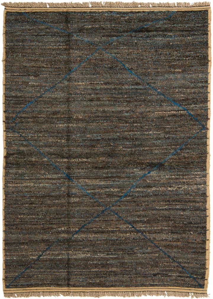 5' 5 x 8' 7 Hand Knotted Moroccan Wool Rug
