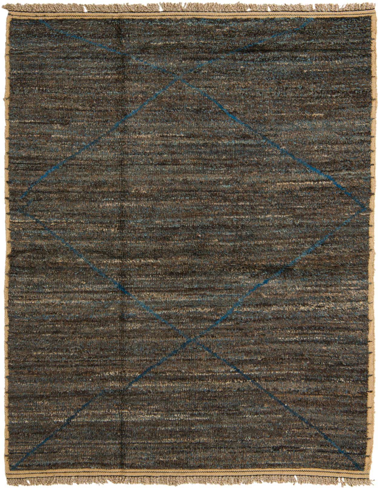 5' 5 x 8' 7 Hand Knotted Moroccan Wool Rug