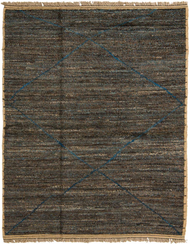 Detail image of 5' 5 x 8' 7 Hand Knotted Moroccan Wool Rug