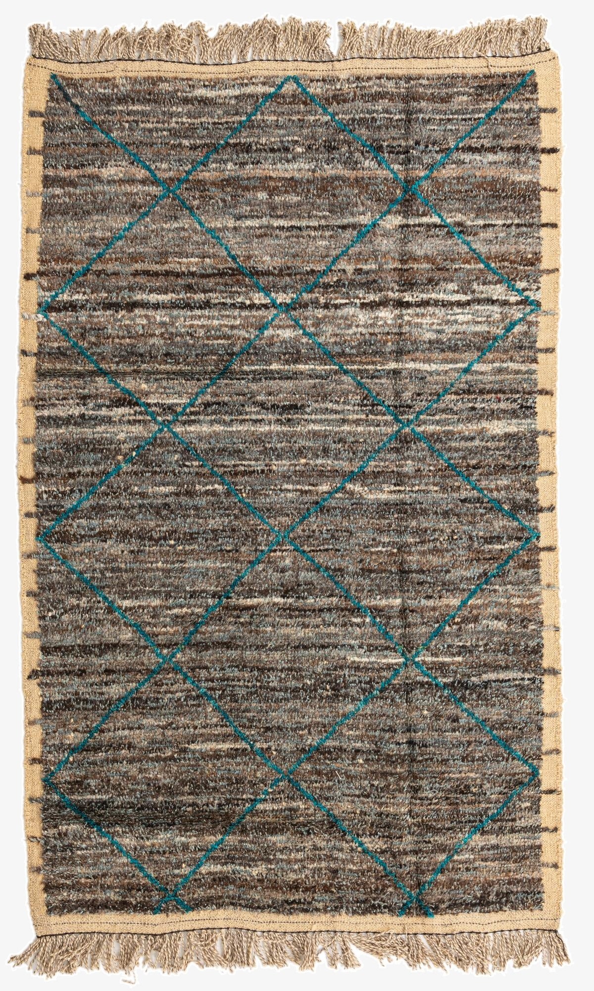 5' 3 x 8' 6  Hand Knotted Moroccan Wool Rug