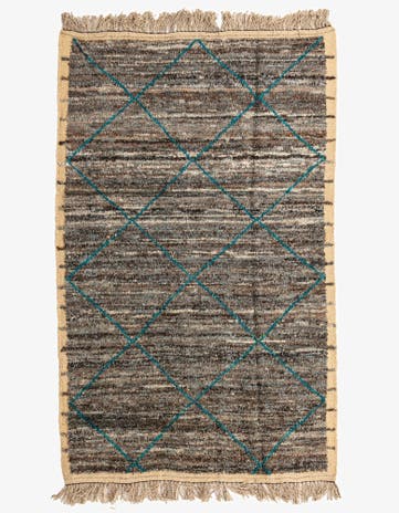 5' 3 x 8' 6 Hand Knotted Moroccan Wool Rug